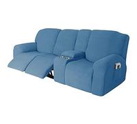 Recliner Sofa Slipcover, with Cup Holders - Furniture Protector Cover for 2-3 Seater Reclining Sofa with Console - Sofa Cover