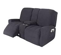 Recliner Sofa Slipcover, with Cup Holders - Furniture Protector Cover for 2-3 Seater Reclining Sofa with Console - Sofa Cover