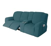 Recliner Sofa Slipcover, with Cup Holders - Furniture Protector Cover for 2-3 Seater Reclining Sofa with Console - Sofa Cover
