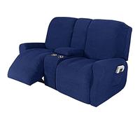 Recliner Sofa Slipcover, with Cup Holders - Furniture Protector Cover for 2-3 Seater Reclining Sofa with Console - Sofa Cover