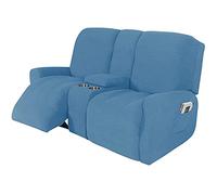Recliner Sofa Slipcover, with Cup Holders - Furniture Protector Cover for 2-3 Seater Reclining Sofa with Console - Sofa Cover