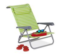 Reclining beach chair Lightweight Reclining sun lounger Folding deck chair