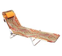 Reclining Beach Chairs - Portable Folding Camping Cot, Lay Flat Sun Tanning Chair for Ultimate Relaxation