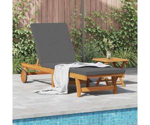 Reclining Brown 199 X 63 X 85 Cm Solid Acacia Wood