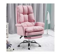 Reclining Game Chair Rotating PC Chair Home Computer Gaming Chair Ergonomic Office Chair Adjustable Height Executive Swivel Chair for Home and Office Use Comfortable and Supportive Design(Pink pedal)