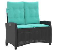 Reclining Garden Bench with Cushions Outdoor Bench Seat Poly Rattan vidaXL