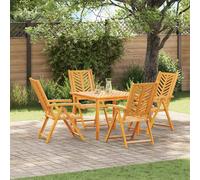 vidaXL Garden Chair 4 pcs Brown 57 x 72 x 109 cm Solid Acacia Wood, Brown