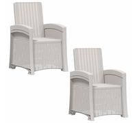 Reclining Garden Chair Rattan Look Adjustable PP Recliner Outdoor Patio vidaXL