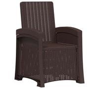 Reclining Garden Chair Rattan Look Adjustable PP Recliner Outdoor Patio vidaXL
