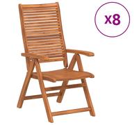Reclining Garden Chairs Outdoor Chair Relax Armchair Solid Wood Acacia vidaXL