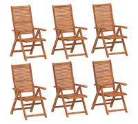 Reclining Garden Chairs Outdoor Chair Relax Armchair Solid Wood Acacia vidaXL
