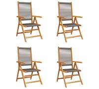 Reclining Garden Chairs Outdoor Chairs Patio Armchair Solid Wood Acacia vidaXL