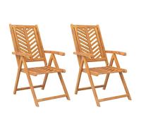 (3 pcs) vidaXL Reclining Garden Chairs Recliner Wooden Lounge Chair Solid Wood Acacia