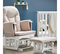 Reclining Glider Nursing Chair & Stool - Sand