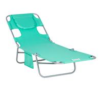 Reclining Lounge Chair Face Cavity with Pillow Green