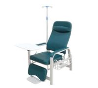Reclining Medical Chair with Side Table and IV Stand for Clinical and Laboratory Settings
