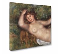 Reclining Nude by Pierre Auguste Renoir Canvas Print | Gallery Wrapped 30mm Frame Wall Art | 20x20 inches | Ready to Hang | Impressionist People Picture | Living Room Bedroom Lounge Office