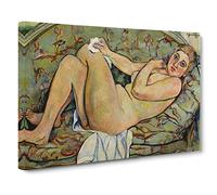 Reclining Nude By Suzanne Valadon Canvas Print | Gallery Wrapped 30mm Frame Wall Art | 24x16 inches | Ready to Hang | Classic People Picture | Living Room Bedroom Lounge Office