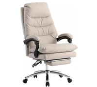 Reclining Office Chair With Footrest, Microfiber Leather Executive Desk Chair - Comfortable Ergonomic Design for Home or Office Use