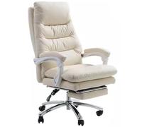Reclining Office Chair With Footrest, Microfiber Leather Executive Desk Chair - Comfortable Ergonomic Design for Home or Office Use
