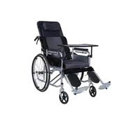 Reclining Wheelchair, Full-Back Manual Wheelchair, Folding Mobility Chair | 180° Reclining Back, Self-Propelled, Foldable Frame, Swing-Away Footrests, Indoor & Outdoor Mobility