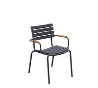 ReClips Outdoor Dining Chair Houe Bamboo Armrests Gray - 5714098014119