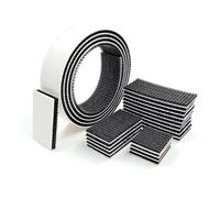 Reclosable Fastener Mounting Tape Interlocking Mushroom Shaped Strong Adhesive Hook Lock Sticky Tape Waterproof for Indoor and Outdoor, Pedalboard