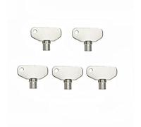 Recmod 5 Pcs E3-5-15 Series Barrel Keys Vise Action Nickel Plated Steel Large Compression Latch Tubular Key for RV Motorhome Camper, 4 notches fit Southco Lock RV Lock Storage