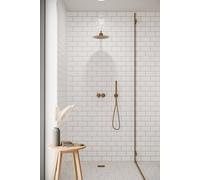 Reco Surfaces Bevel Metro Tile (150mm X 75mm) White With Dark Grey Grout Wall Panel (2440X1220mm)