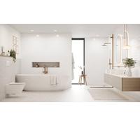 Reco Surfaces Flat Metro Tile (150mm X 75mm) White Wall Panel (2440X1220mm) Acrylic