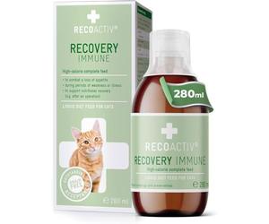 RECOACTIV Recovery Immune for cats, 1 x 280 ml, high-calorie complete diet food for cats suffering from malnutrition and during recovery, to promote weight gain, and for pets who refuse to eat