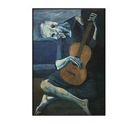 Recognise Design Pablo Picasso Vintage Classic Art Abstract Painting The Old Guitarist Gift Print Only | Classic Famous Vintage Art Poster Prints | Wall Art Room Decor (A4)