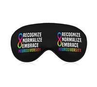 Recognize Normalize Embrace Neurodiversity Sleep Masks Eye Cover Blackout with Adjustable Elastic Strap Night Blindfold for Women Men Yoga Travel Nap