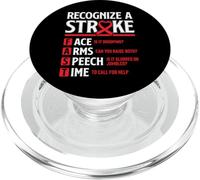 Recognize Stroke Fast Warrior Survivor Stroke Awareness PopSockets PopGrip for MagSafe