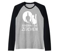 Recognize The Signs Middle Finger Funny Design Raglan Baseball Tee