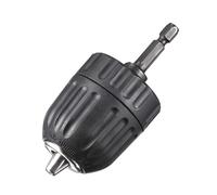 Recogwood 0.8-10mm Keyless Drill Chuck Adapter, 1/4 Inch Hex Shank Adapter 3/8-24UNF Mount Thread Impact Chuck Converter Quick Release Conversion Tool for Impact Driver Cordless Drill