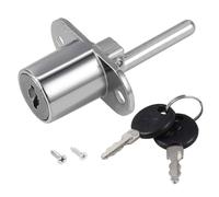 Recogwood 19mm Cabinet Plunger Lock, 3/4 Inch Cylinder Diameter Desk Drawer Plunger Lock Cupboard Security Cam Lock with Key for Filing Cabinets Wardrobe Display Cabinet Furniture, Key Different