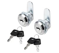 Recogwood 2Pcs 16mm Security Mailbox Cam Lock, Drawer Cabinet Locking with Keys, Cylinder Zinc Alloy Toolbox Door Cupboard Locks, Keyed Different