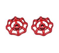 Recogwood 2Pcs 6mm x 6mm Metal Outside Faucet Wheel Handle Valve, Gate Valve Handle Wheel Replacement, Wheel OD 53mm Paint Cast Steel
