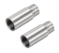 Recogwood 2Pcs Shower Head Extension Arm, 2.36 Inch Extender G 1/2 Inch Stainless Steel Round Pipe for Bathroom Accessory (6cm)