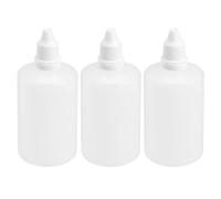 Recogwood 3-Pack 100ml Plastic Dropper Bottles, Translucent, Eye Dropper with Screw Cap for Essential Oils, Paint