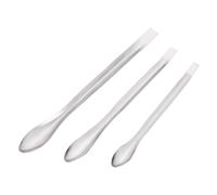 Recogwood 3Pcs Lab Sampling Reagent Spoon, Stainless Steel Micro Scoop Reagent Sampling Laboratory Spoons Mixing Spatula for Powders Gel Cap Filler
