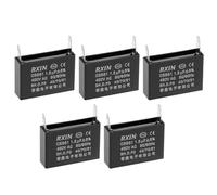 Recogwood 5Pcs Ceiling Fan Capacitor, CBB61 1.5UF 450V AC Starting Run Capacitor Generator, Single Insert Metalized Polypropylene Film Capacitors for Water Pump Motor Generator