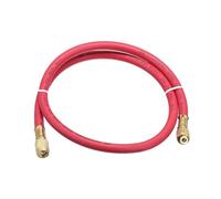 Recogwood Refrigerant Charge Hose with Ball Valve, 1/4" SAE Thread 500PSI A/C Refrigerant Charging Hose Fit for R22 R134 R600 R404 Coolant Adding Air Con Maintenance, Red 2.95Ft Length