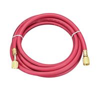 Recogwood Refrigerant Charge Hose with Ball Valve, 1/4" SAE Thread 600PSI A/C Refrigerant Charging Hose Fit for R22 R134 R600 R404 Coolant Adding Air Con Maintenance, Red