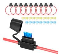 Recoil 10 Pack ATC/ATO Inline 12AWG Fuse Holder with 10pcs 15A 20A Fuses (FHA12-10)