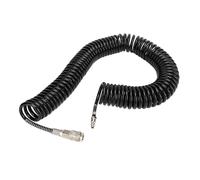 Recoil Air Hose 12m, Tangling Resistant Compressor Hose with Bend Restrictor, Oil Resistant Rubber Steel Flexible Air Hose for Air Duster Air Pump Digital Inflator