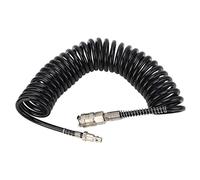 Recoil Air Hose, Coiled Air Hose for Air Compressor, Pressure Resistant Flexible Lightweight Extension Hose with Steel Reinforced PU for Car Motorcycle Tire Inflation (6m/19.7ft)