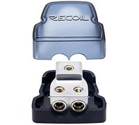 Recoil DB12 2 Way Power Distribution Block, 1 X 0/2/4 Gauge in / 2 X 4/8 Gauge Out Power Distribution Ground Distributor Block for Car Audio Amplifier Splitter