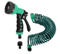 Recoil Garden Hose 25FT EVA Water Hose with 7-Pattern Spray Nozzle,Curly Self Coiling Lightweight Garden Hose,Retractable Drinking Water Safe Garden Coil Hose for Lawn Patio